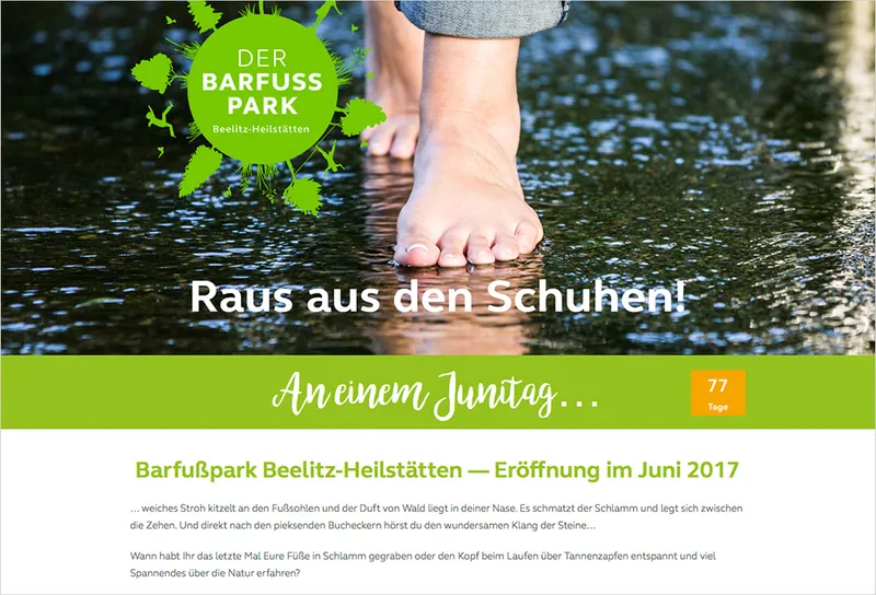 Barfußpark Beelitz-Heilstätten in Beelitz